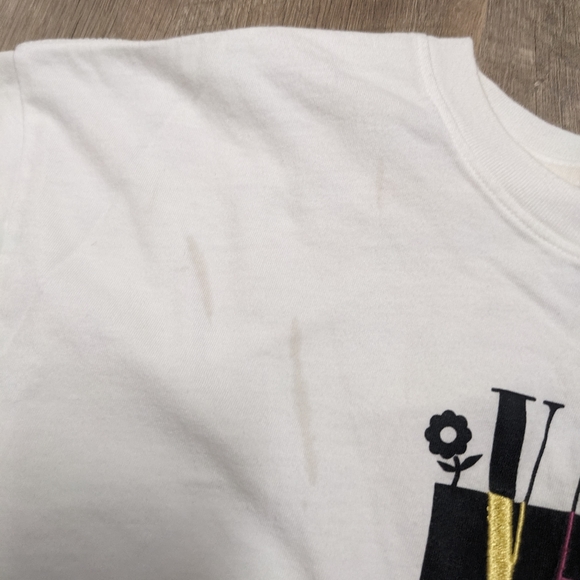 Vans White Cropped Tee Shirt Women's Size Small - Picture 2 of 7
